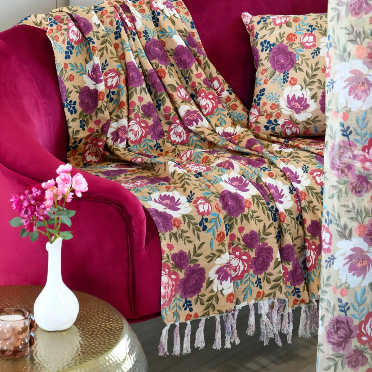 Plaid in cotone (125 x 150 cm) Augusta Multicolore