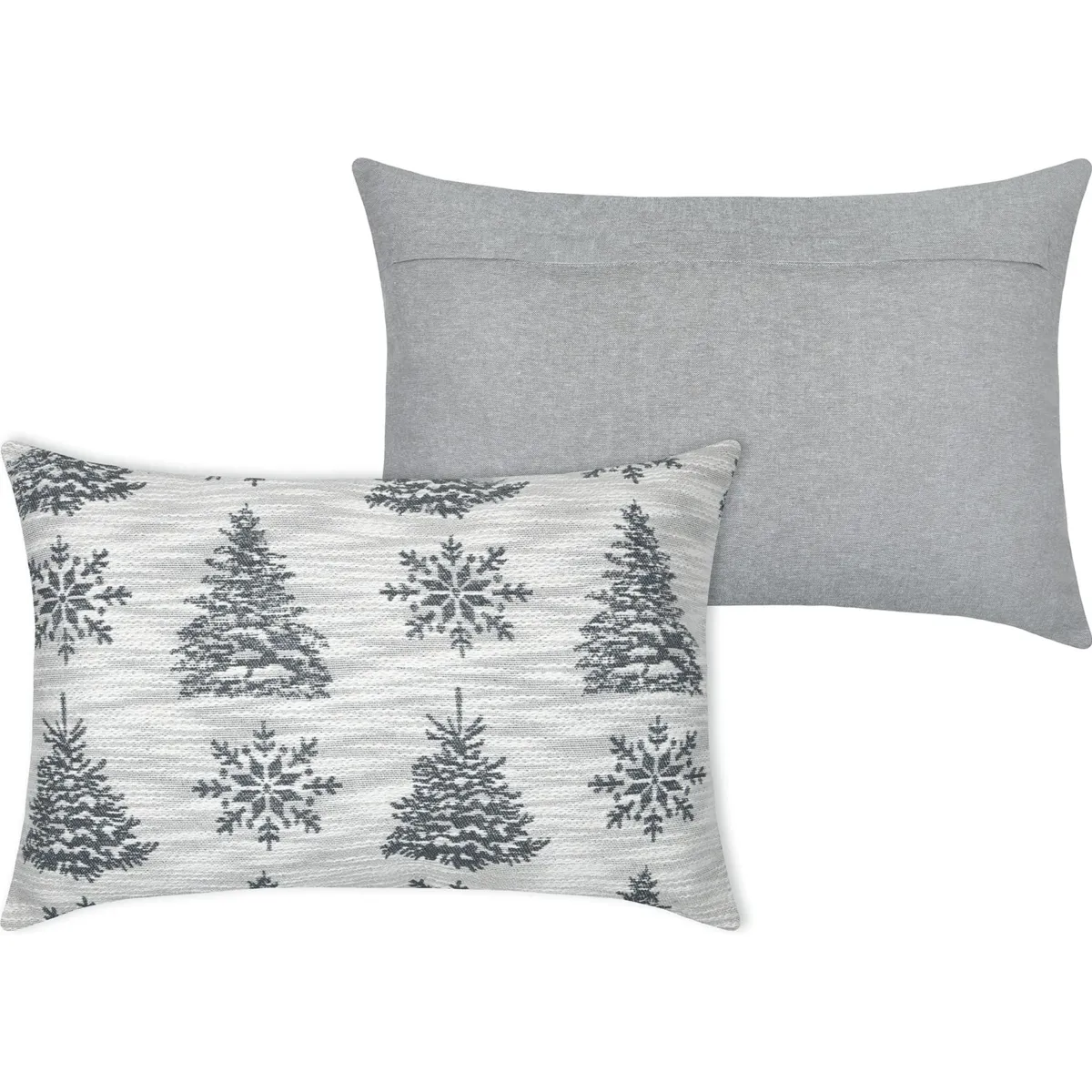 Cuscino rettangolare cotone (40 x 60 cm) Woody Grigio
