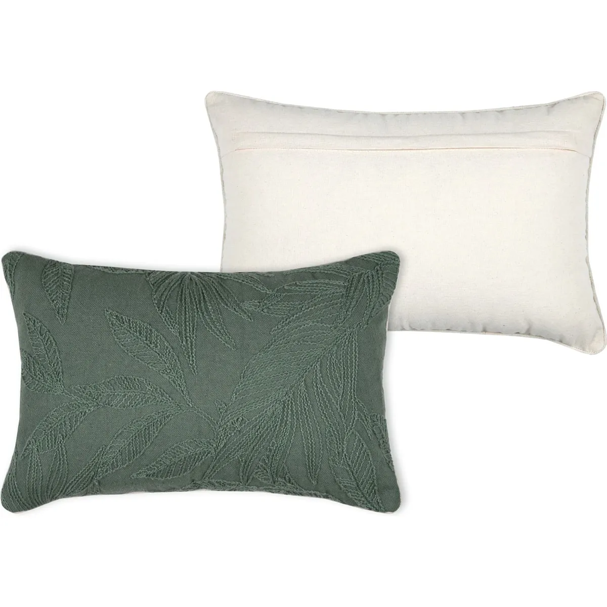 Cuscino rettangolare in cotone (35 x 50 cm) Tenali Verde cachi
