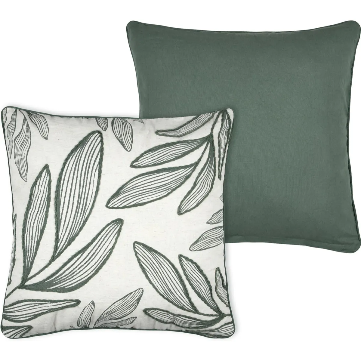 Cuscino quadrato in cotone (50 x 50 cm) Tenali Verde cachi