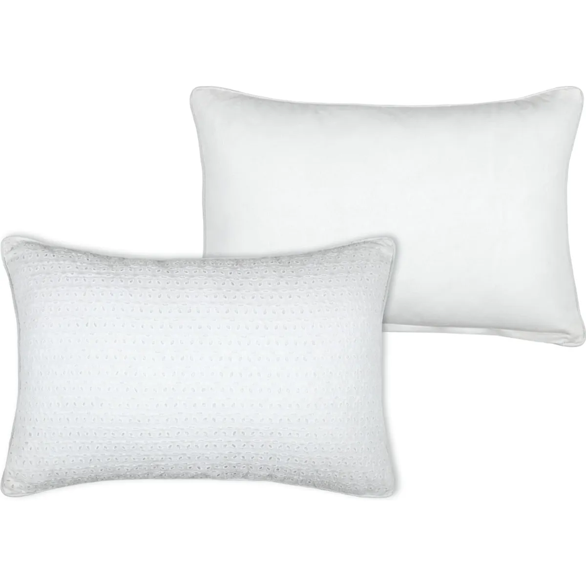 Cuscino rettangolare in cotone (40 x 60 cm) Mariette Bianco