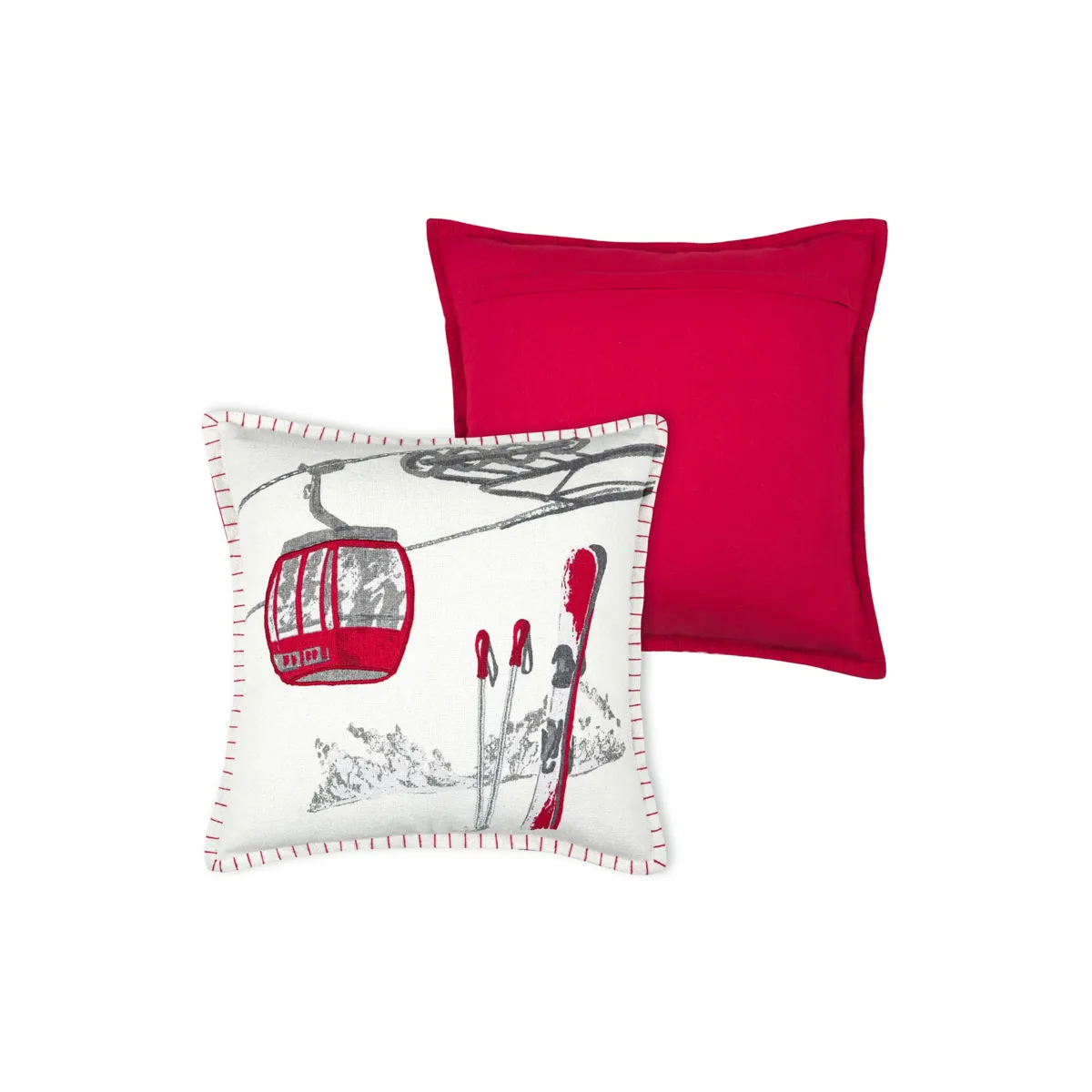 Coussin carré coton (45 x 45 cm) Villard Ecru