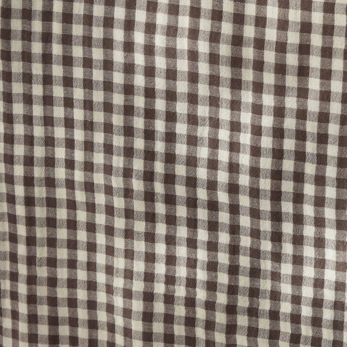 Set di 3 tovaglioli in garza di cotone (40 x 40 cm) Gaïa vichy Marrone