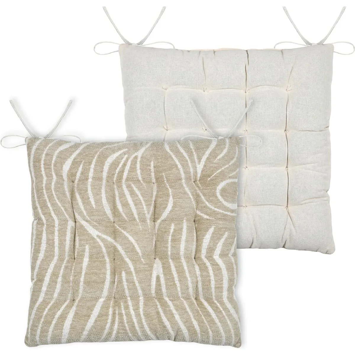 Cuscino quadrato per sedia in cotone (38 x 38 cm) Felidae Beige