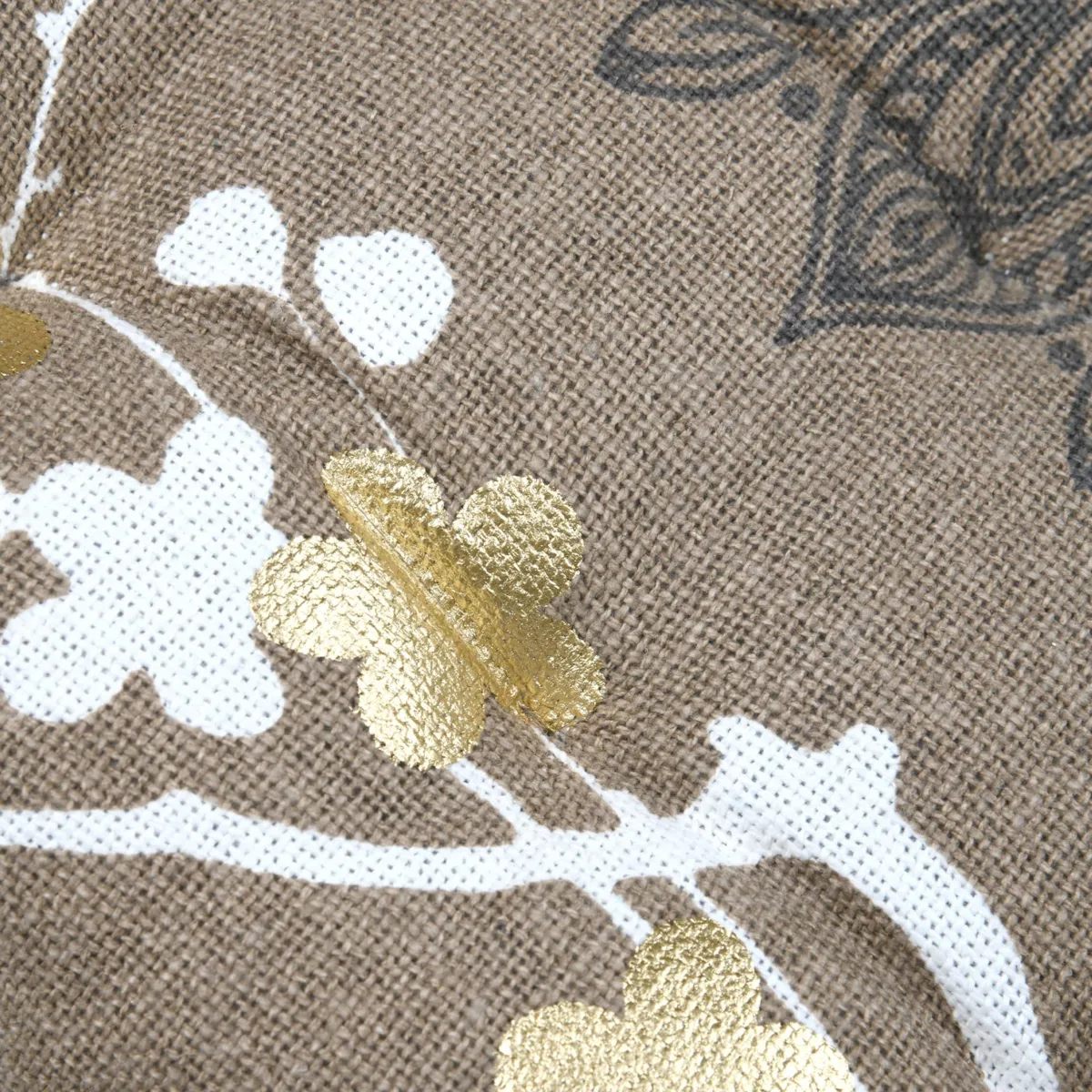 Cuscino quadrato per sedia in juta (38 x 38 cm) Zen Tortora