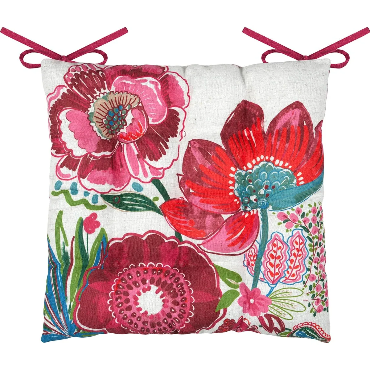 Cuscino per sedia quadrato (38 x 38 cm) Bellissima Multicolore
