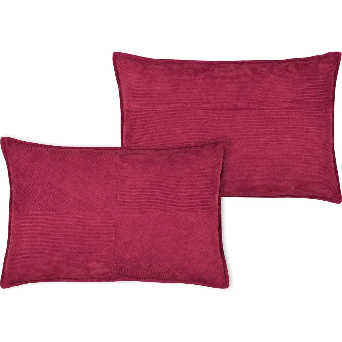 Cuscino rettangolare in velluto a coste (40 x 60 cm) Dandy Bordeaux