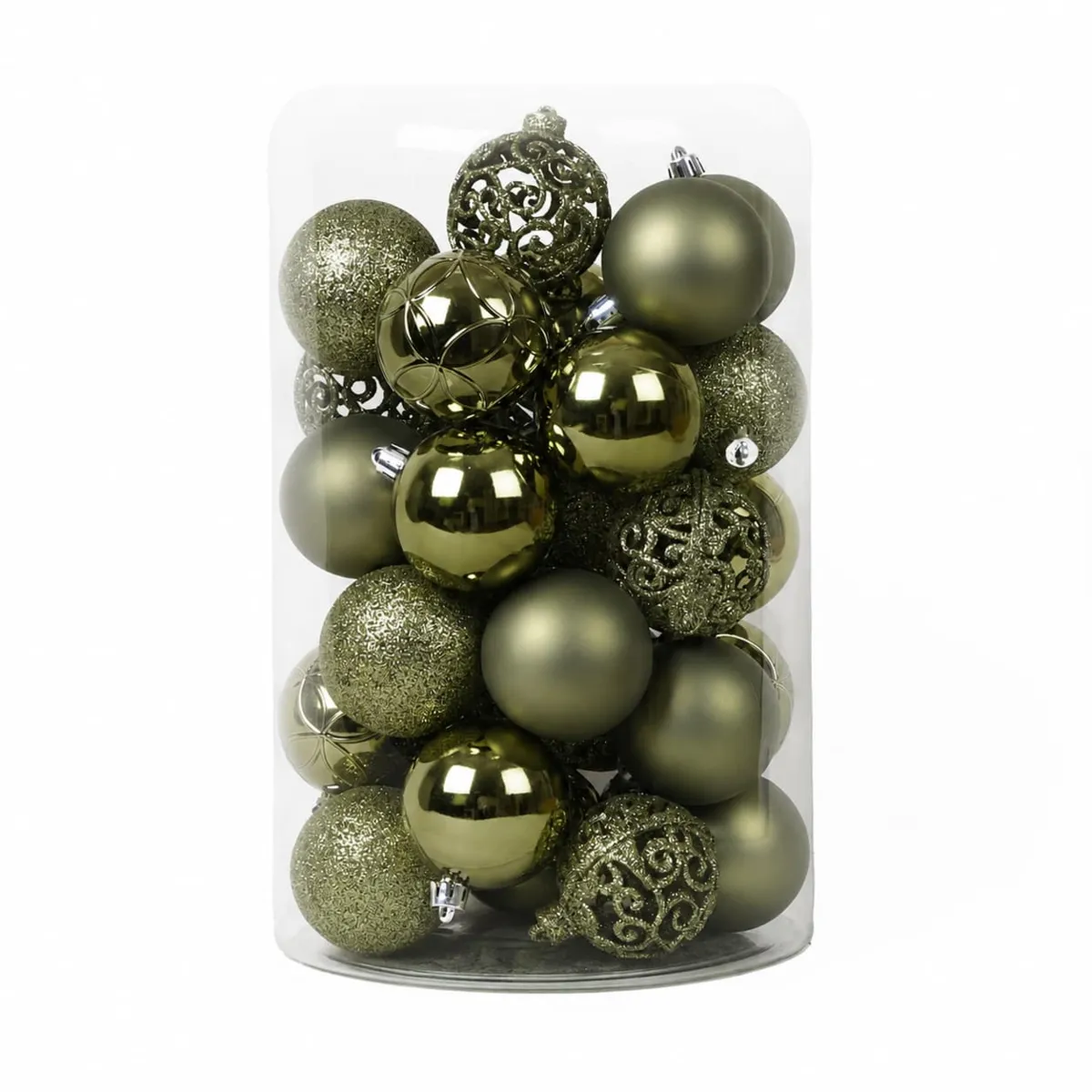 Set di 35 palline di Natale (D60 mm) Aravis mix Verde rosmarino
