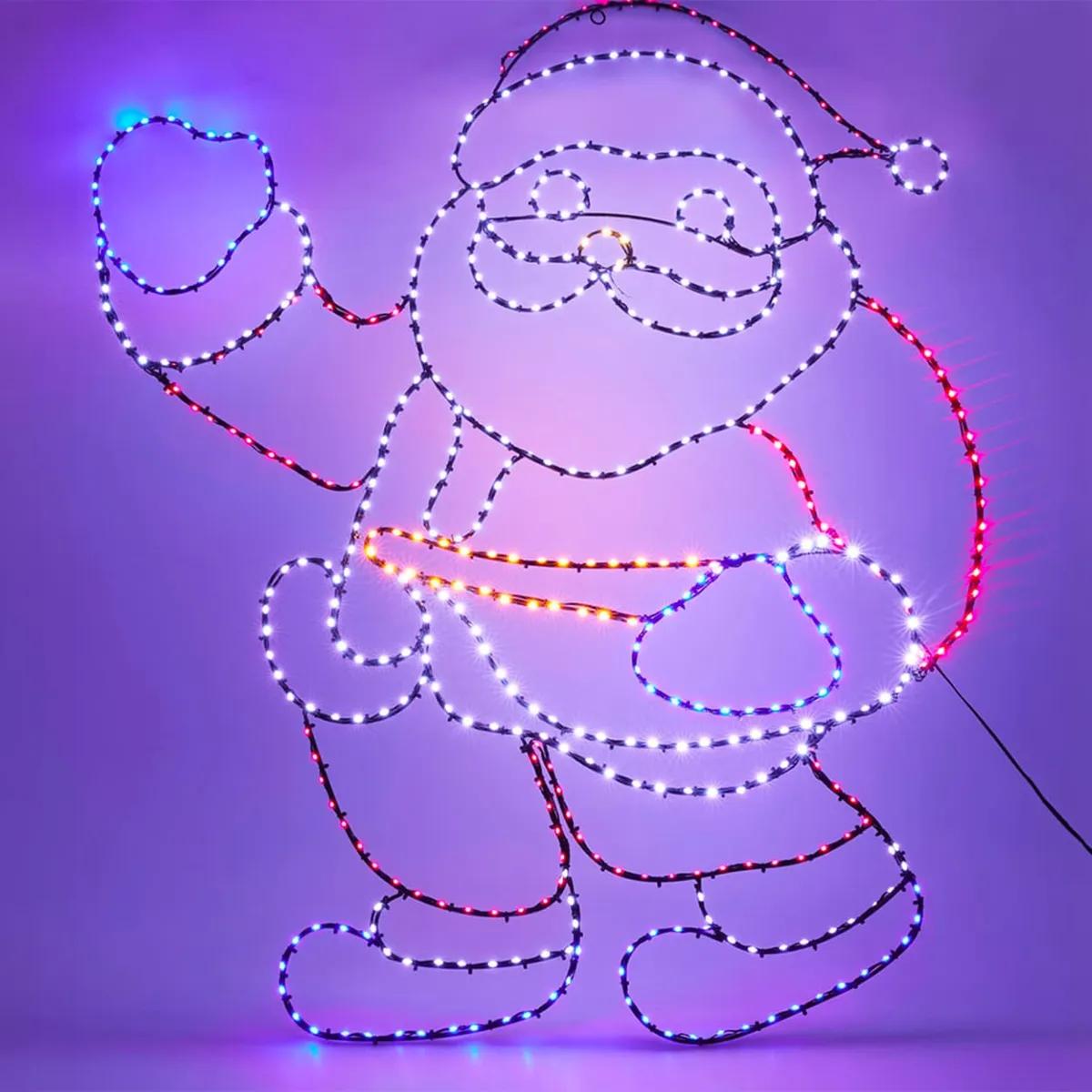 Babbo Natale luminoso 522 LED (H109 cm) Féerie Flash Multicolore