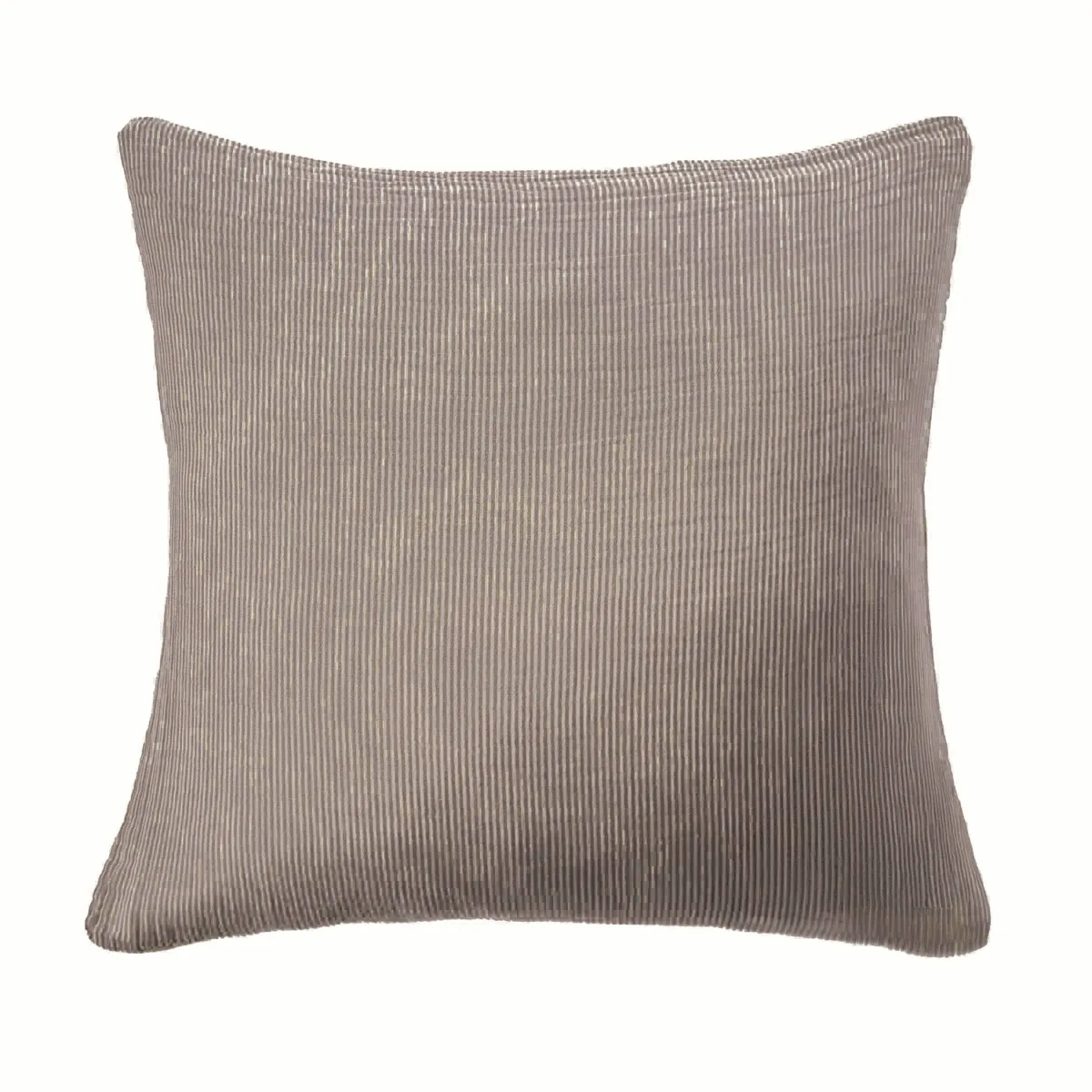 Federa quadrata garza di cotone (80 x 80 cm) Gaïa righe Tortora