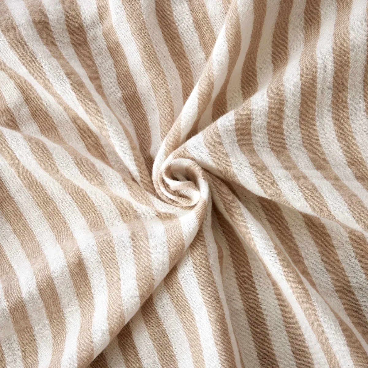 Tovaglia quadrata garza di cotone (180 x 180 cm) Gaïa righe Corda