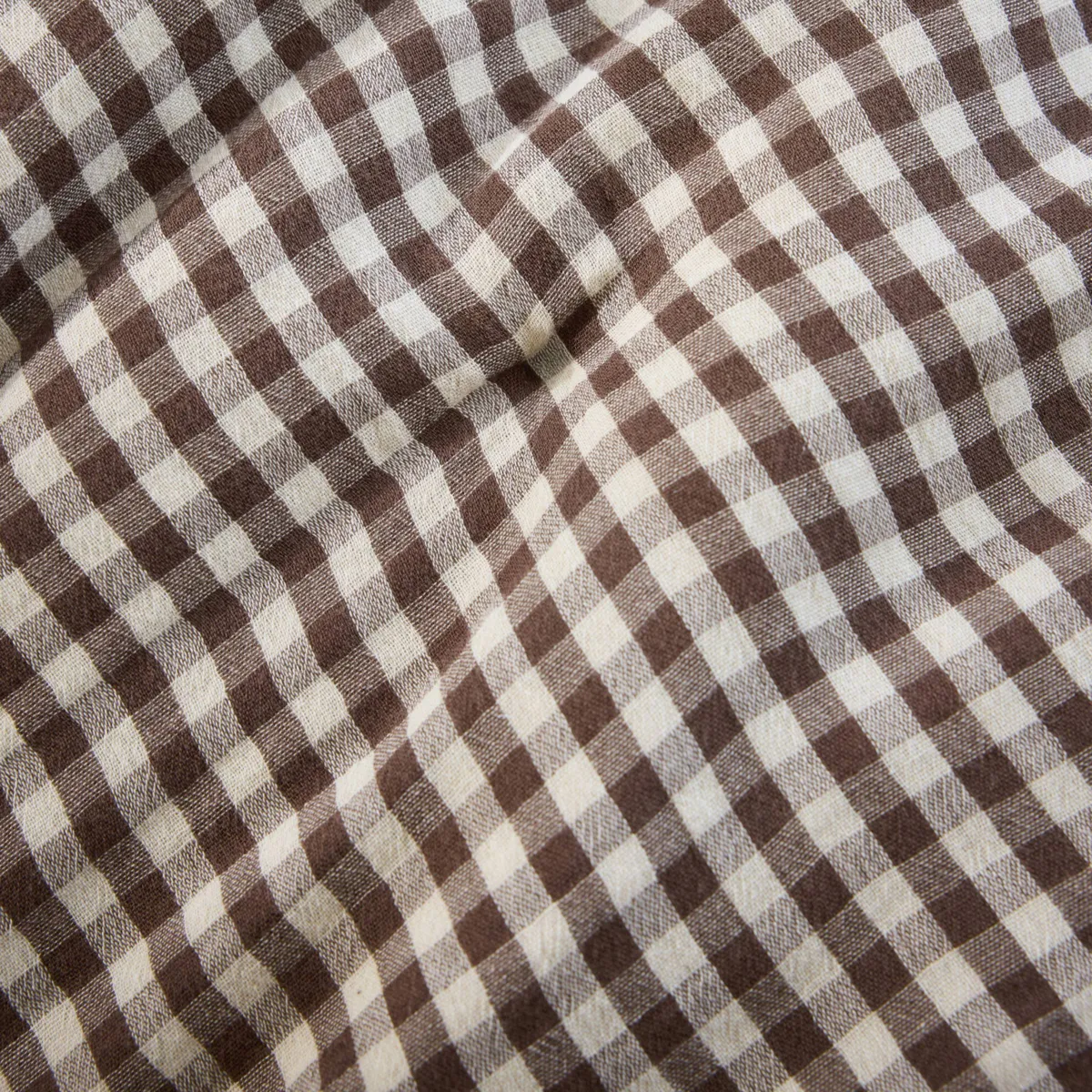 Federa quadrata garza di cotone (60 x 60 cm) Gaïa vichy Marrone