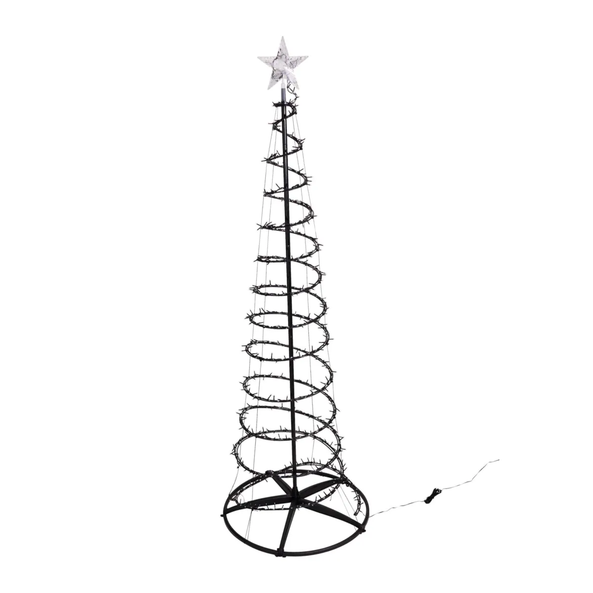 Albero luminoso 640 LED (H180 cm) Effetto cascata fisso Bianco caldo e freddo