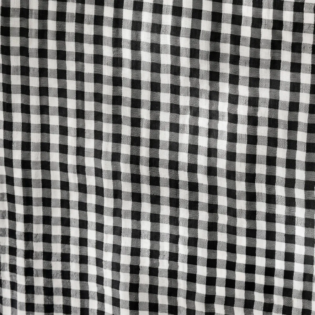Runner da tavola in garza di cotone (50 x 150 cm) Gaïa vichy Nero
