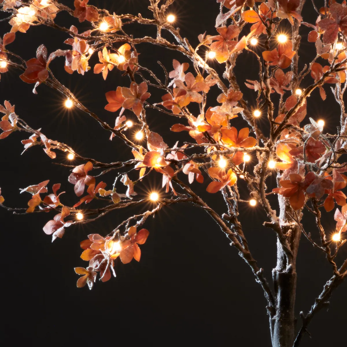Albero luminoso 96 LED (H180 cm) Oberon Arancione e Bianco caldo