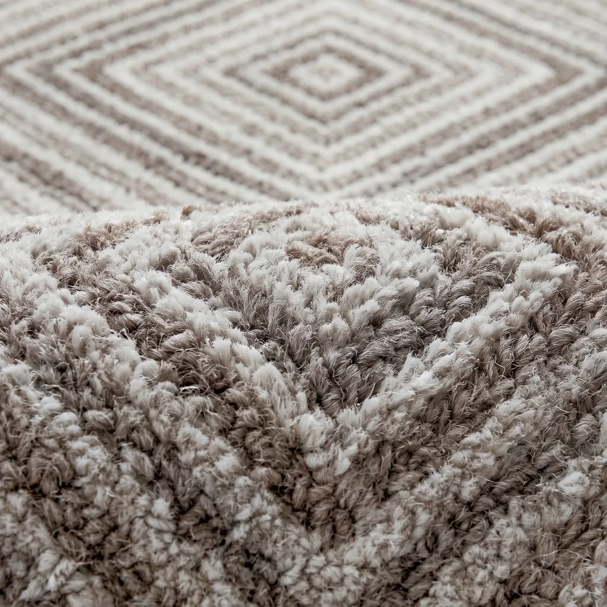 Tappeto rettangolare da soggiorno materiale riciclato tafted (140 x 200 cm) Shelton Grigio