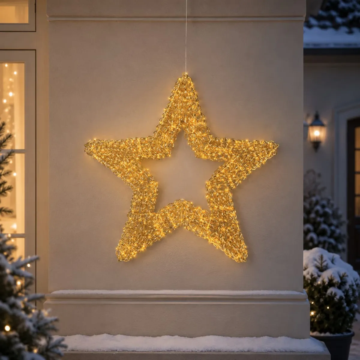Stella luminosa 800 LED (D78 cm) Veglione Flash Oro intenso e bianco caldo