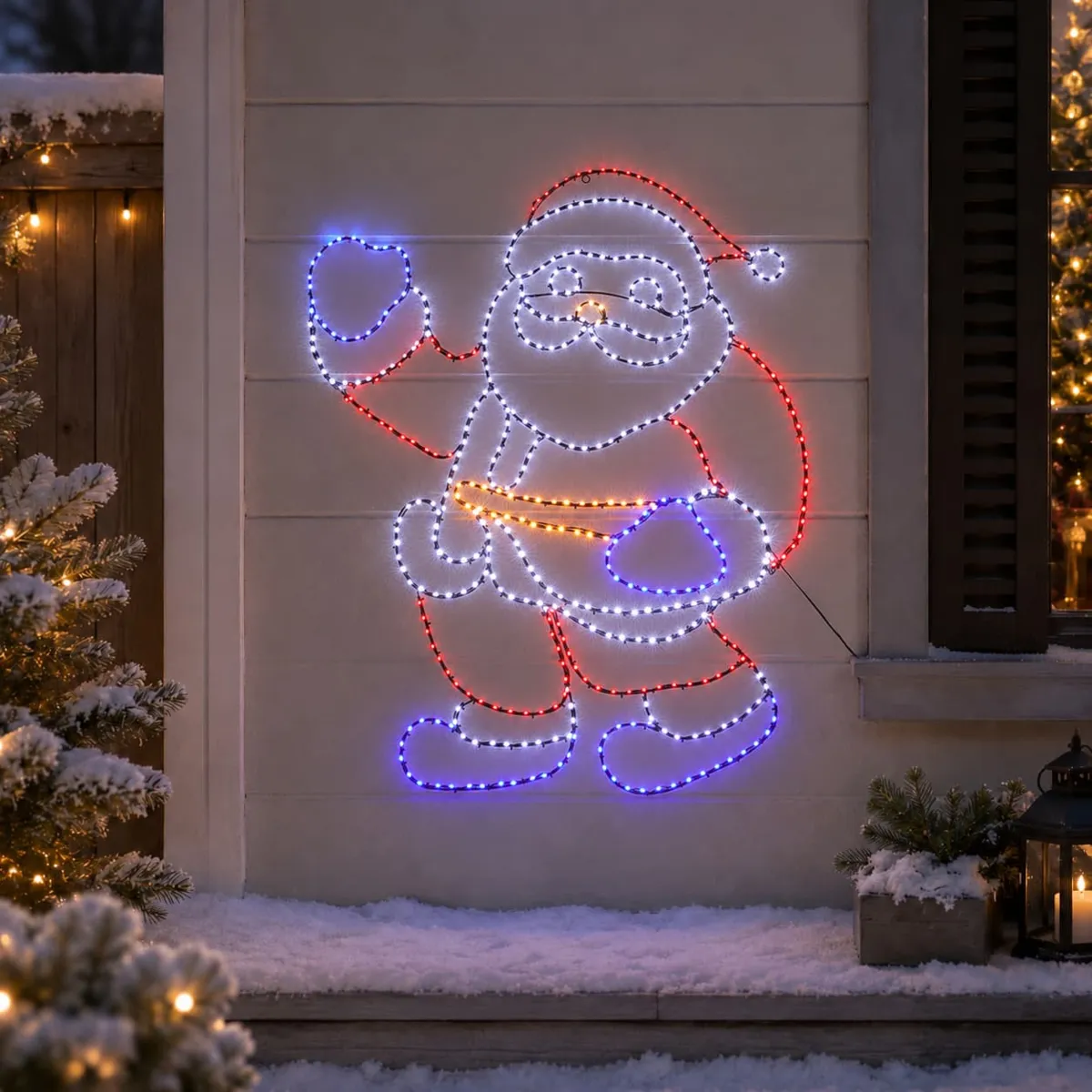 Babbo Natale luminoso 522 LED (H109 cm) Féerie Flash Multicolore