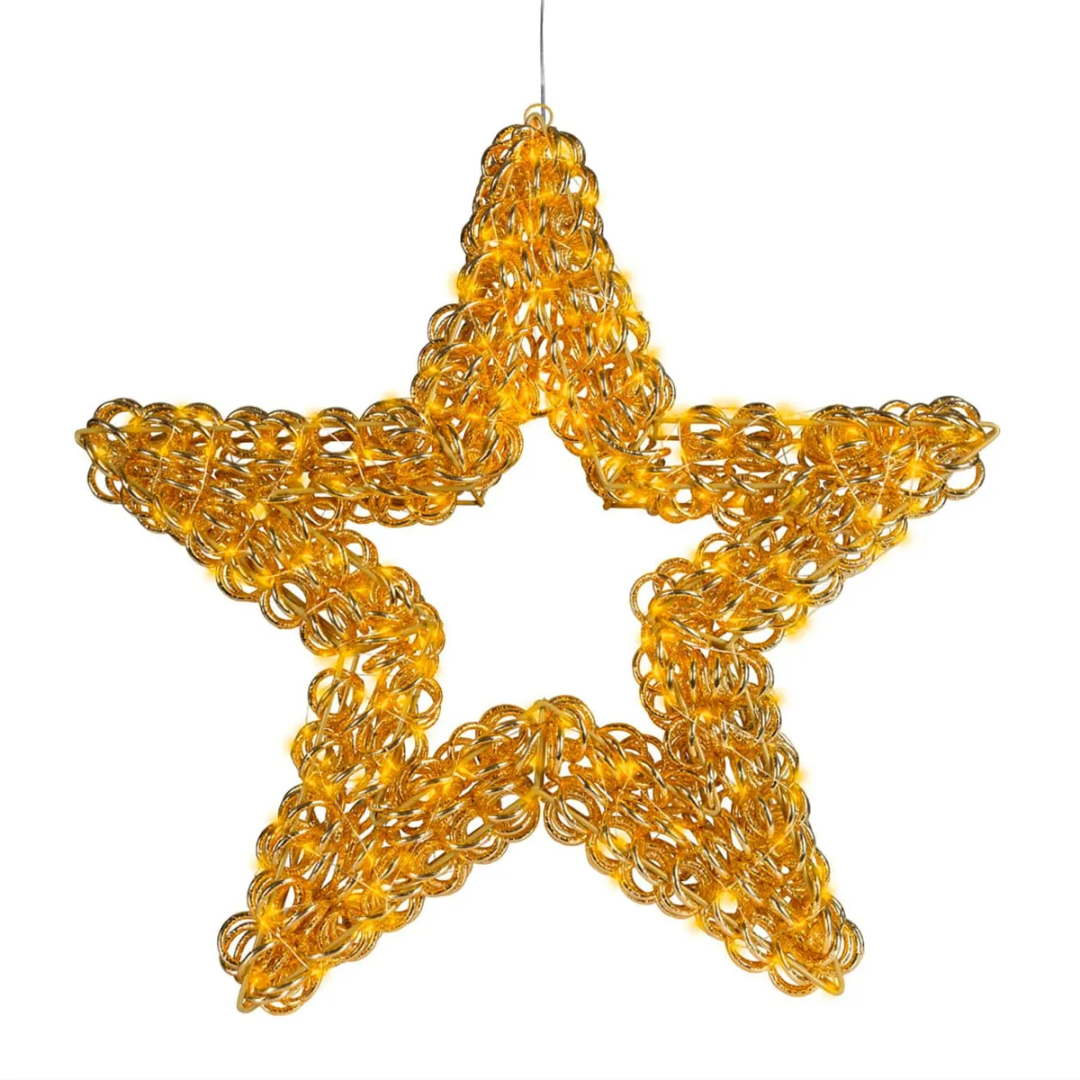Stella luminosa 400 LED (D58 cm) Veglione Flash Oro intenso e bianco caldo