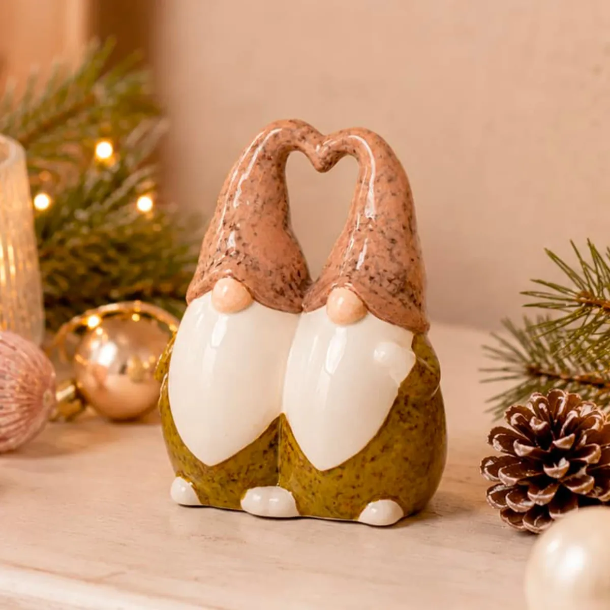 Duo di folletti in dolomite (H12,3 cm) I fratelli Jacques