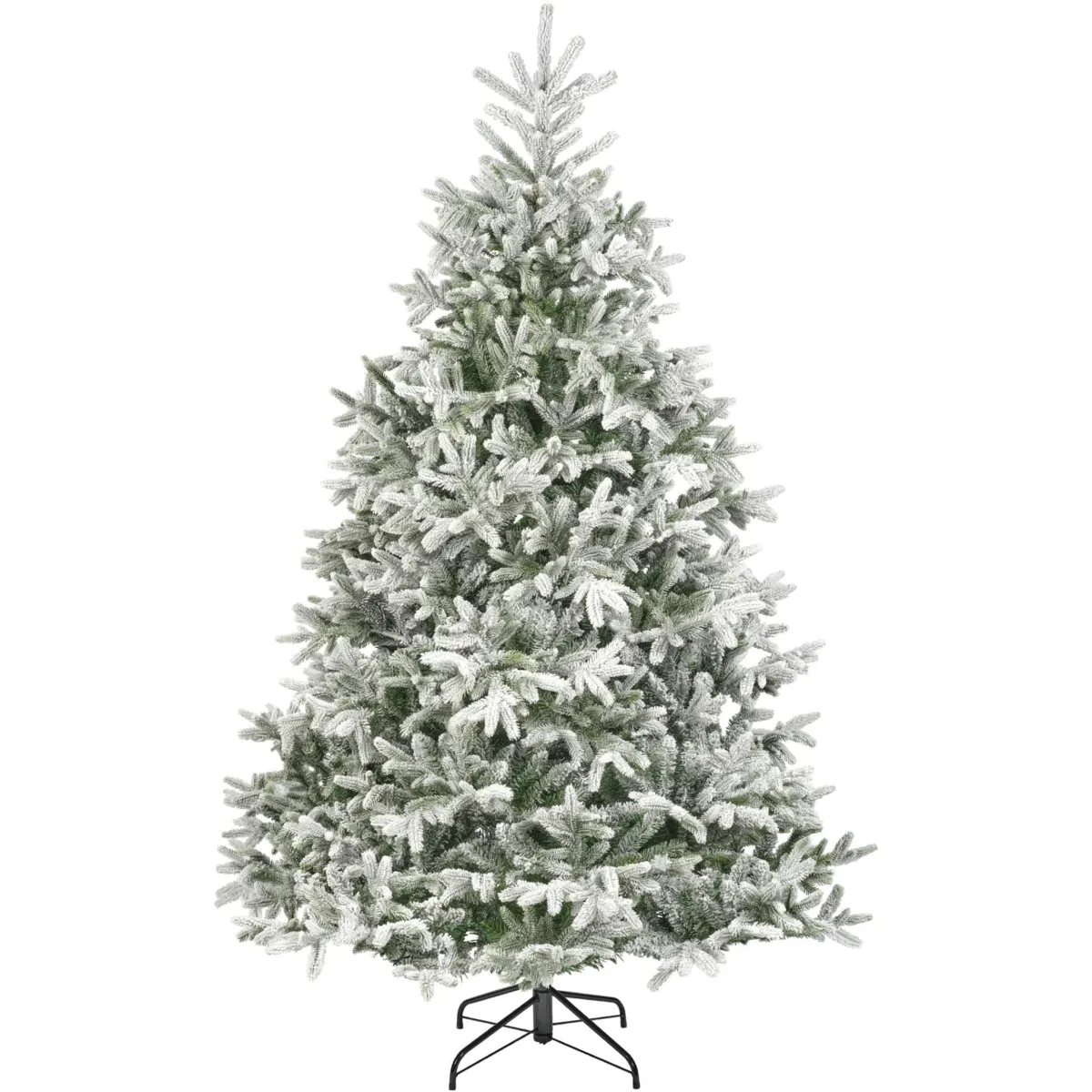 Albero di Natale artificiale (H180 cm) Abies Nordmann Verde innevato