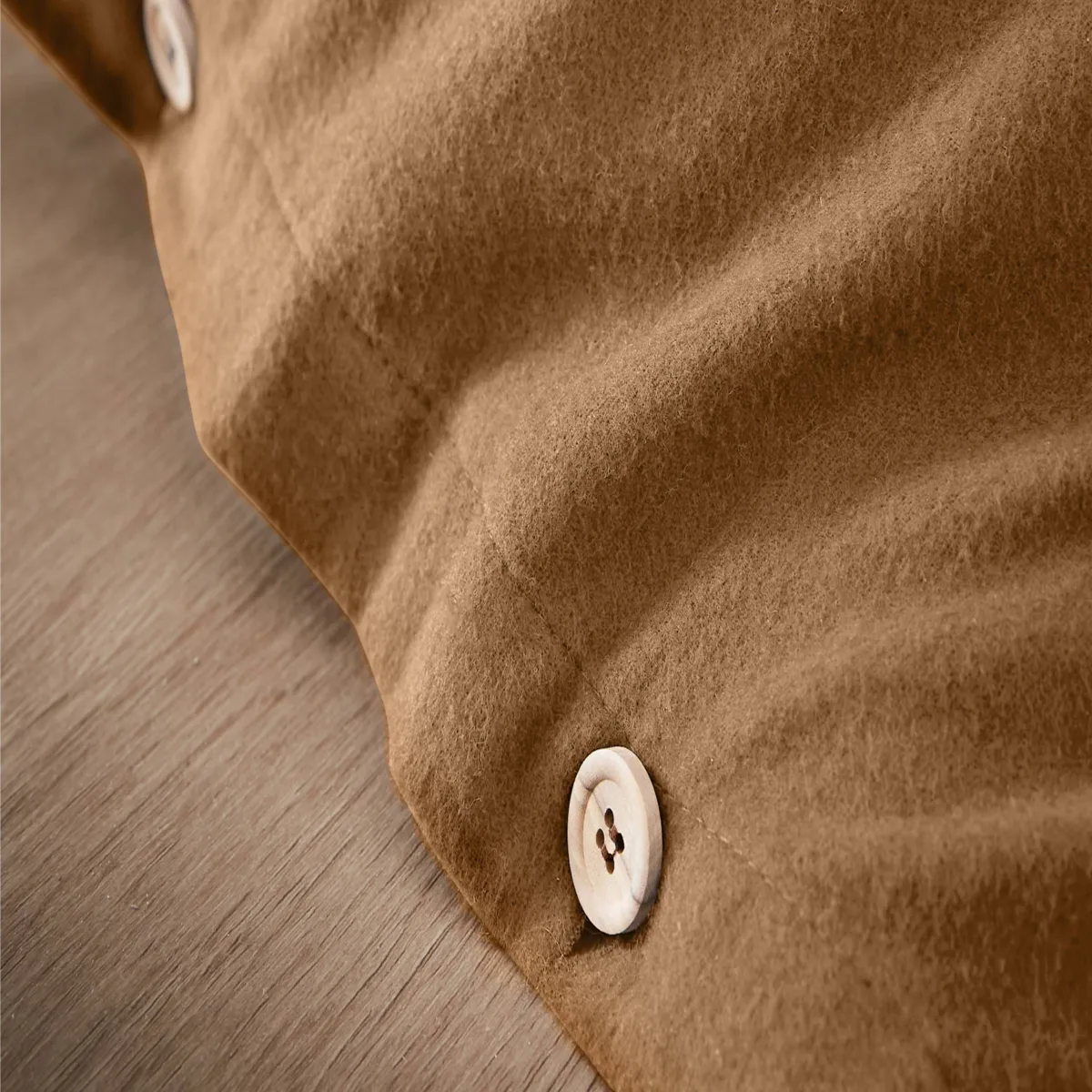 Copripiumino in flanella di cotone (200 x 200 cm) Nina Camel
