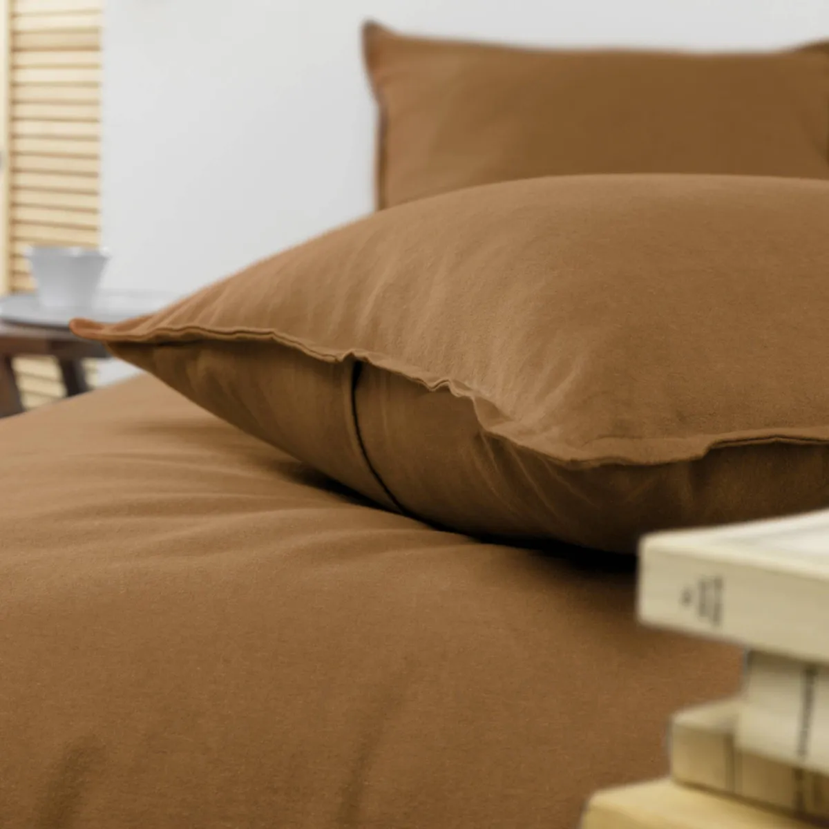 Federa rettangolare in flanella di cotone (50 x 80 cm) Nina Camel