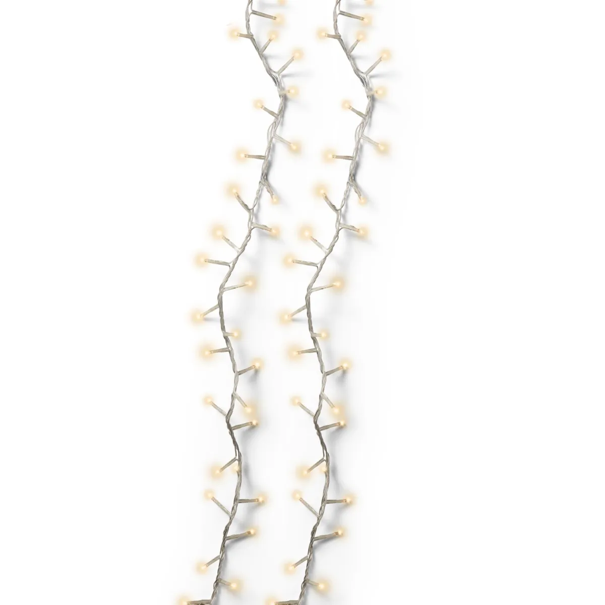Guirlande lumineuse 45 m 2000 LED câble transparent Luxe Blanc chaud champagne