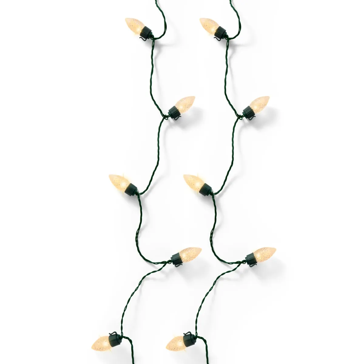 Catena luminosa 19,80 m 100 LED cavo verde Lampadine Vintage Bianco caldo