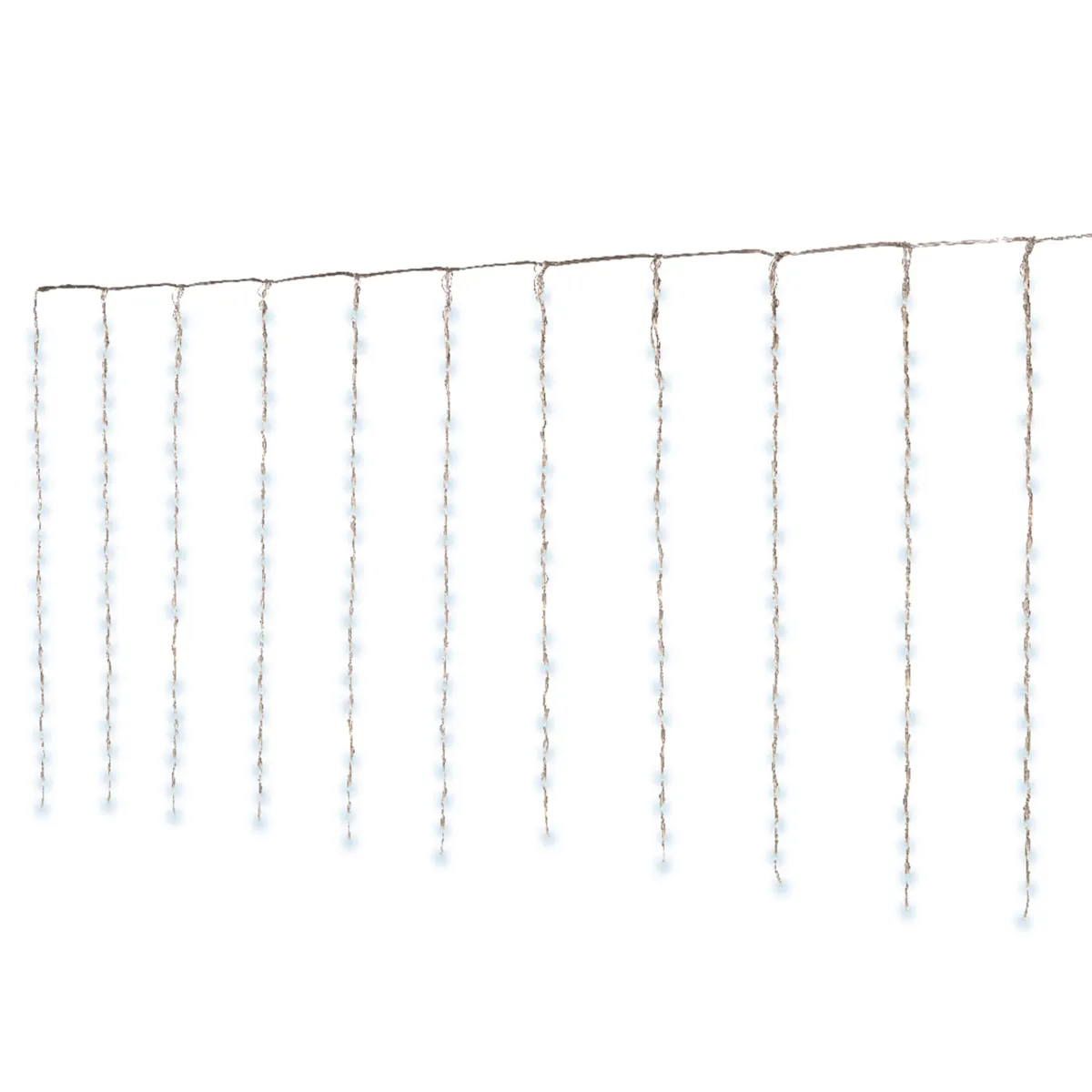 Catena luminosa per balcone 400 LED (L400 x H100 cm) cavo trasparente Effetto neve cadente Bianco freddo