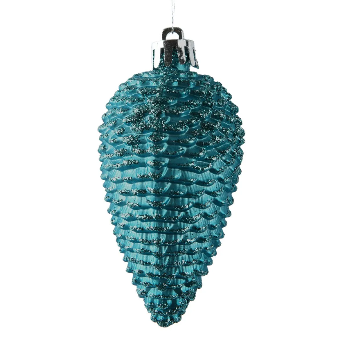 Set di 6 pigne da appendere (H8 cm) Alpine Blu brillante