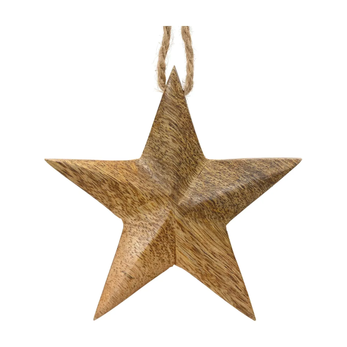 Addobbi natalizi in legno (H11 cm) Stella nobile Naturale