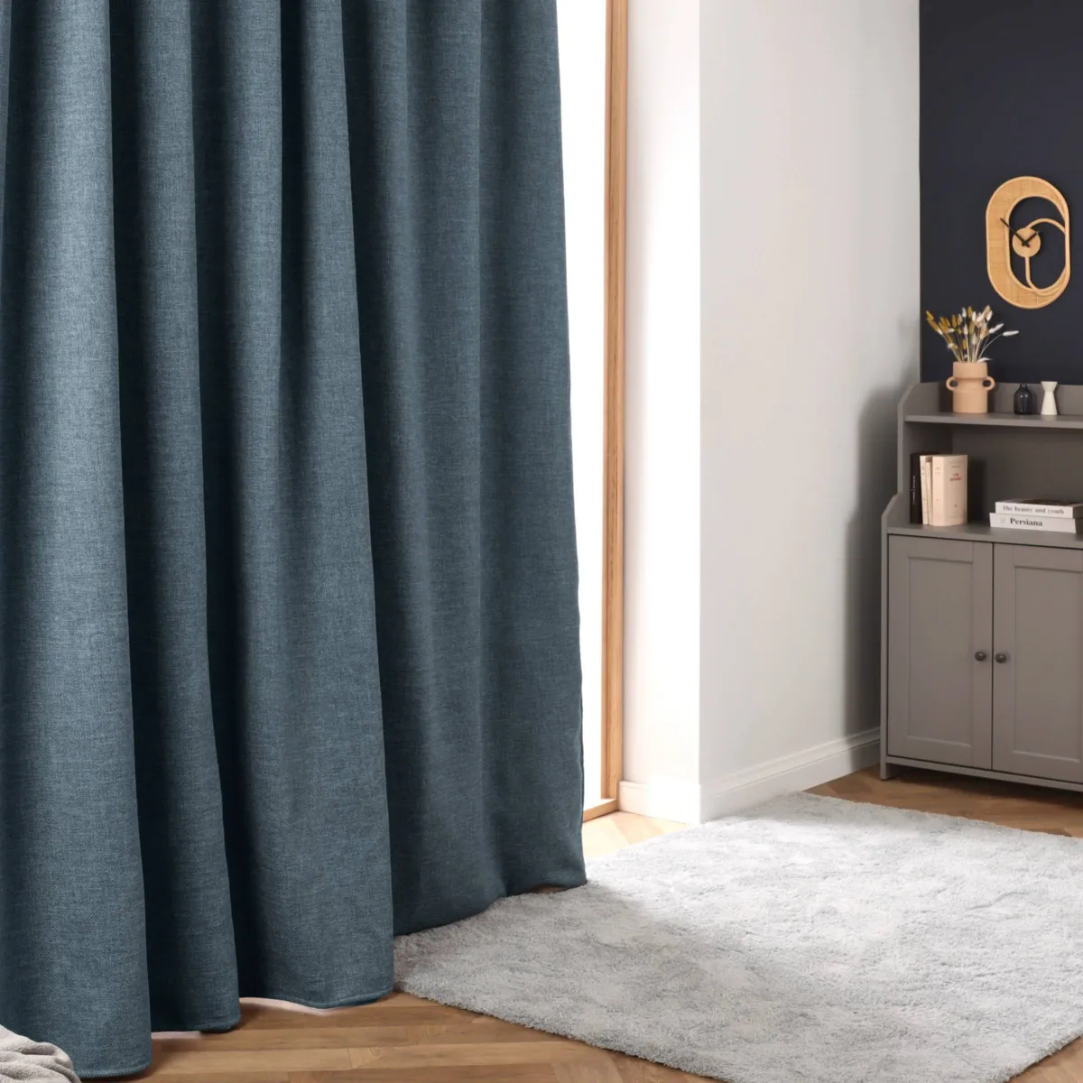 Tenda semi-oscurante termica con passanti nascosti (280 x 240 cm) Alba Blu