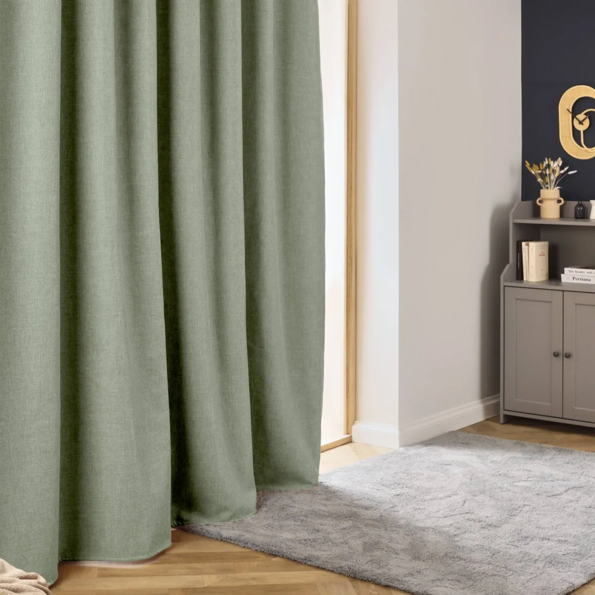Tenda semi-oscurante termica passanti nascosti (280 x 240 cm) Alba Verde rosmarino