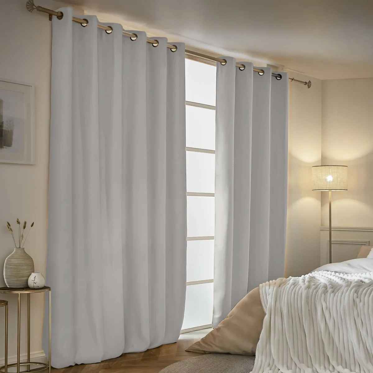 Tenda semi-oscurante termica (180 x 260 cm) Nocta Grigio chiaro