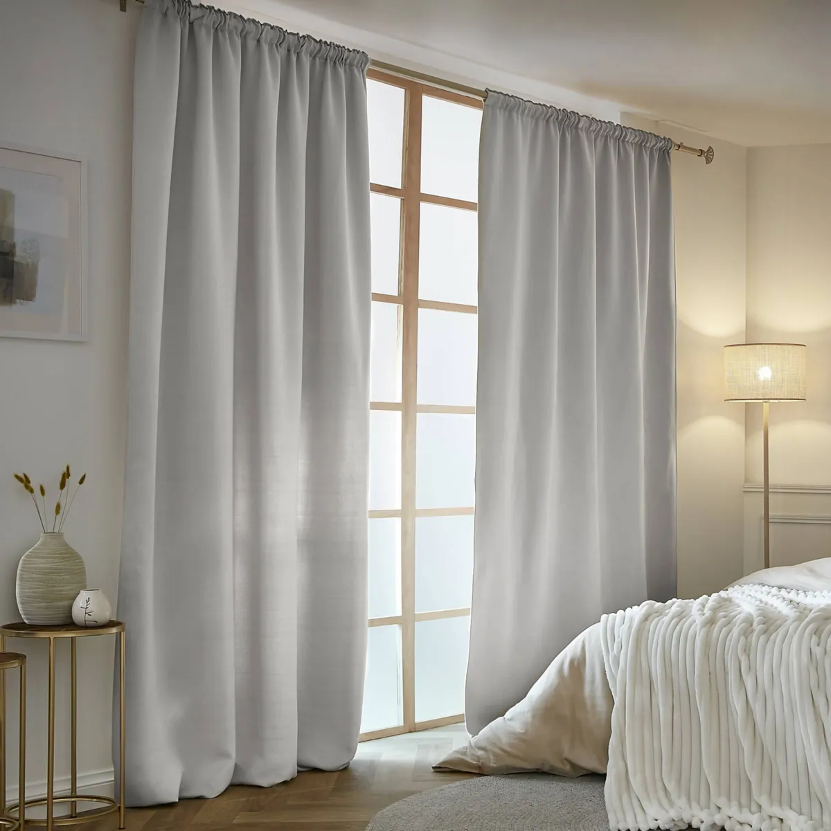 Tenda semi-oscurante termica passanti nascosti (140 x 240 cm) Nocta Grigio chiaro