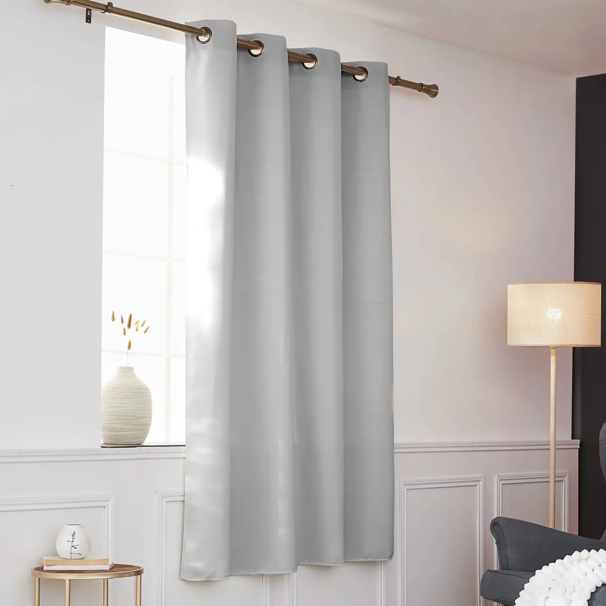 Tenda semi-oscurante termica (140 x 180 cm) Nocta Grigio chiaro