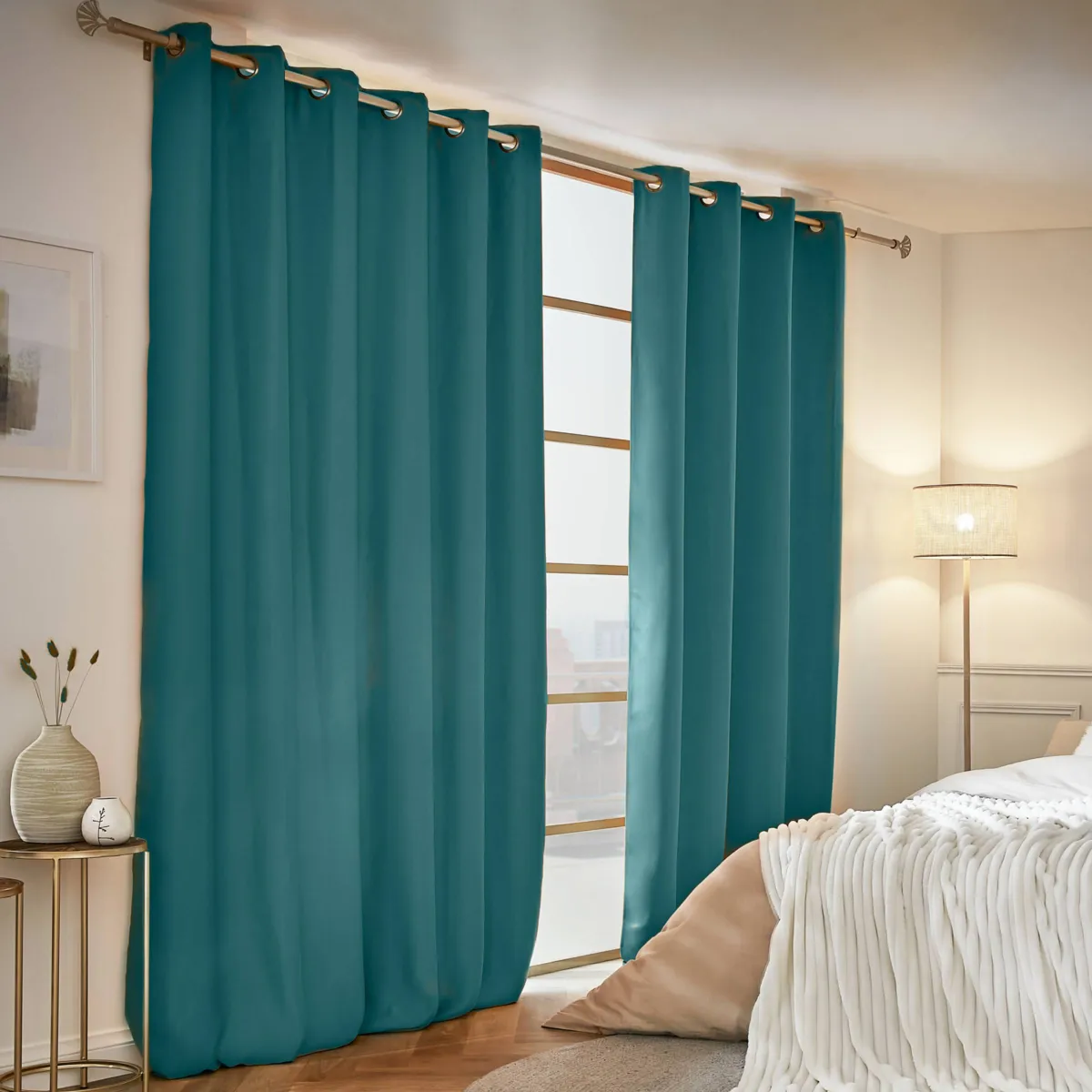 Tenda semi-oscurante termica (180 x 260 cm) Nocta Blu ottanio