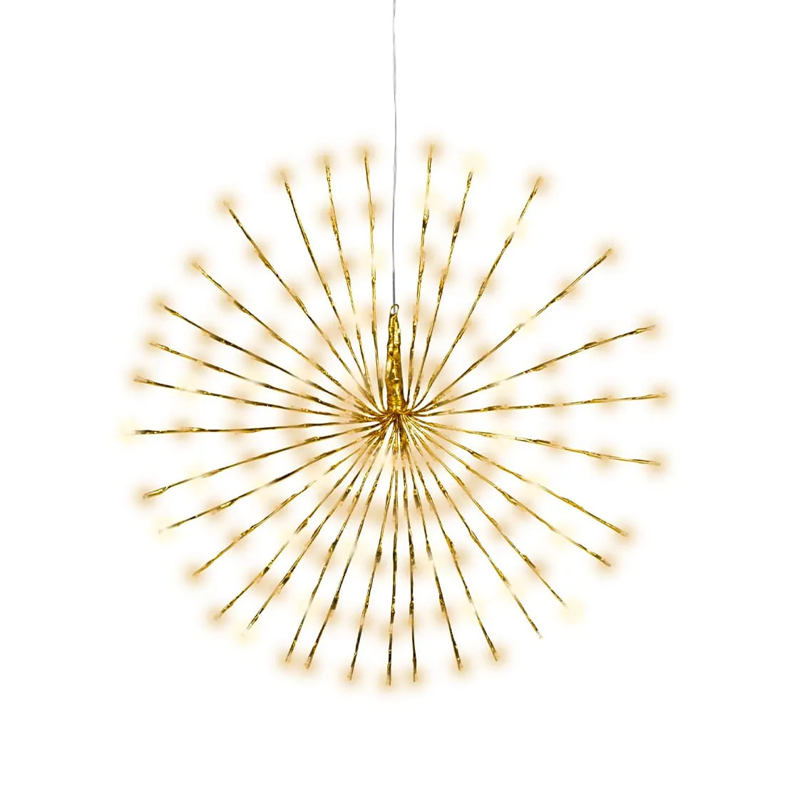 Sospensione luminosa 160 LED (D70 cm) Stella polare Flash Oro e bianco caldo dorato