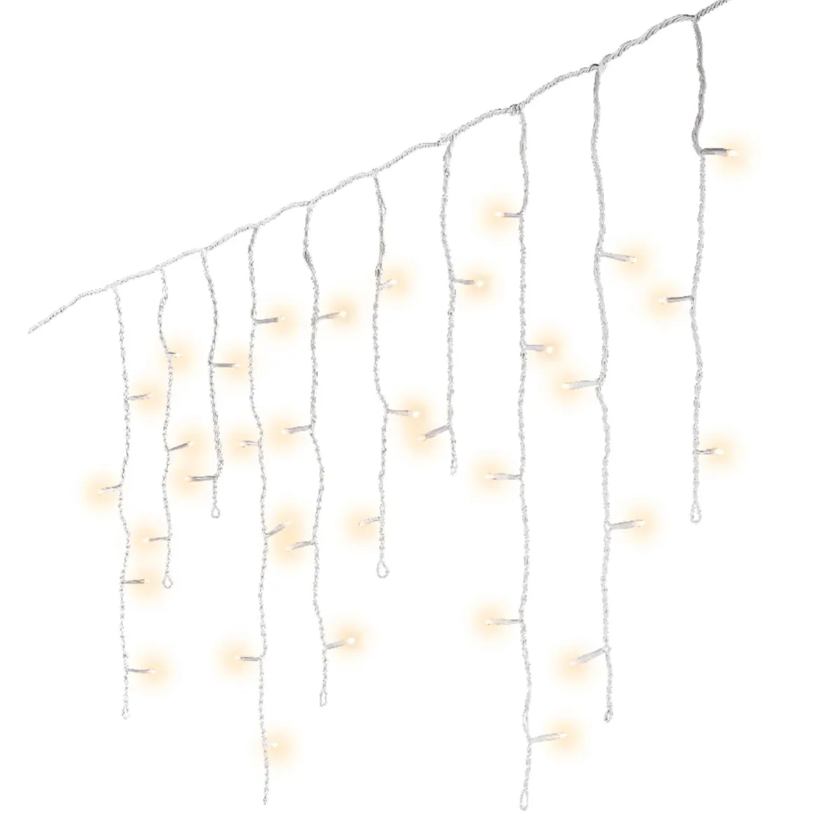 Stalattite luminosa 50 m 1485 LED cavo bianco Stars Bianco caldo