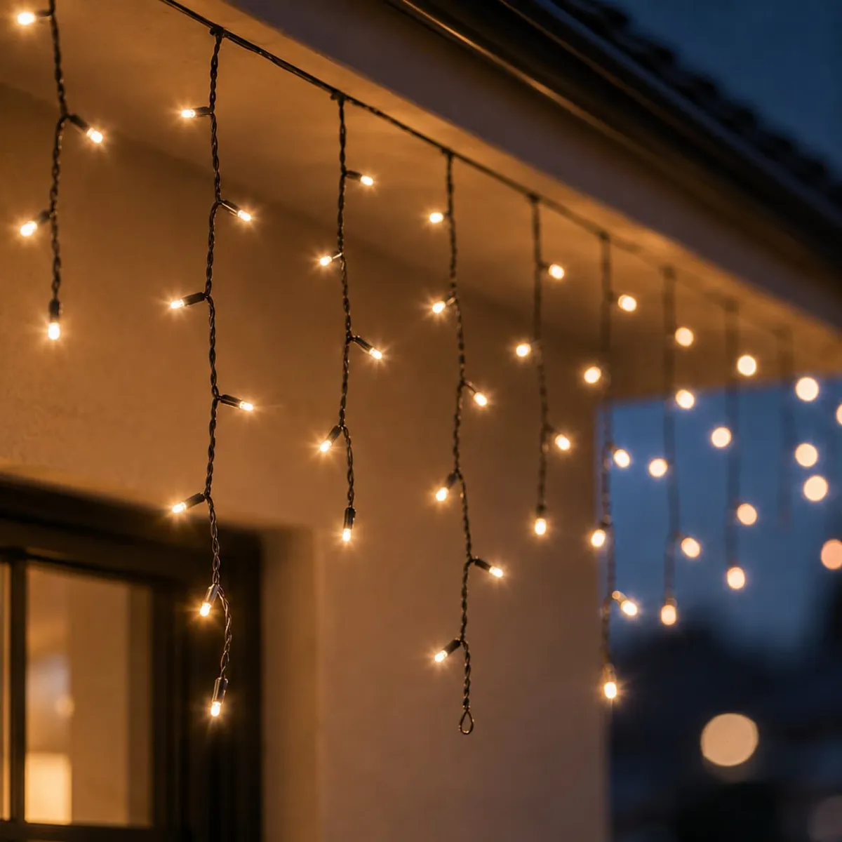 Stalattite luminosa lung.7,50 m Bianco caldo 175 LED CN