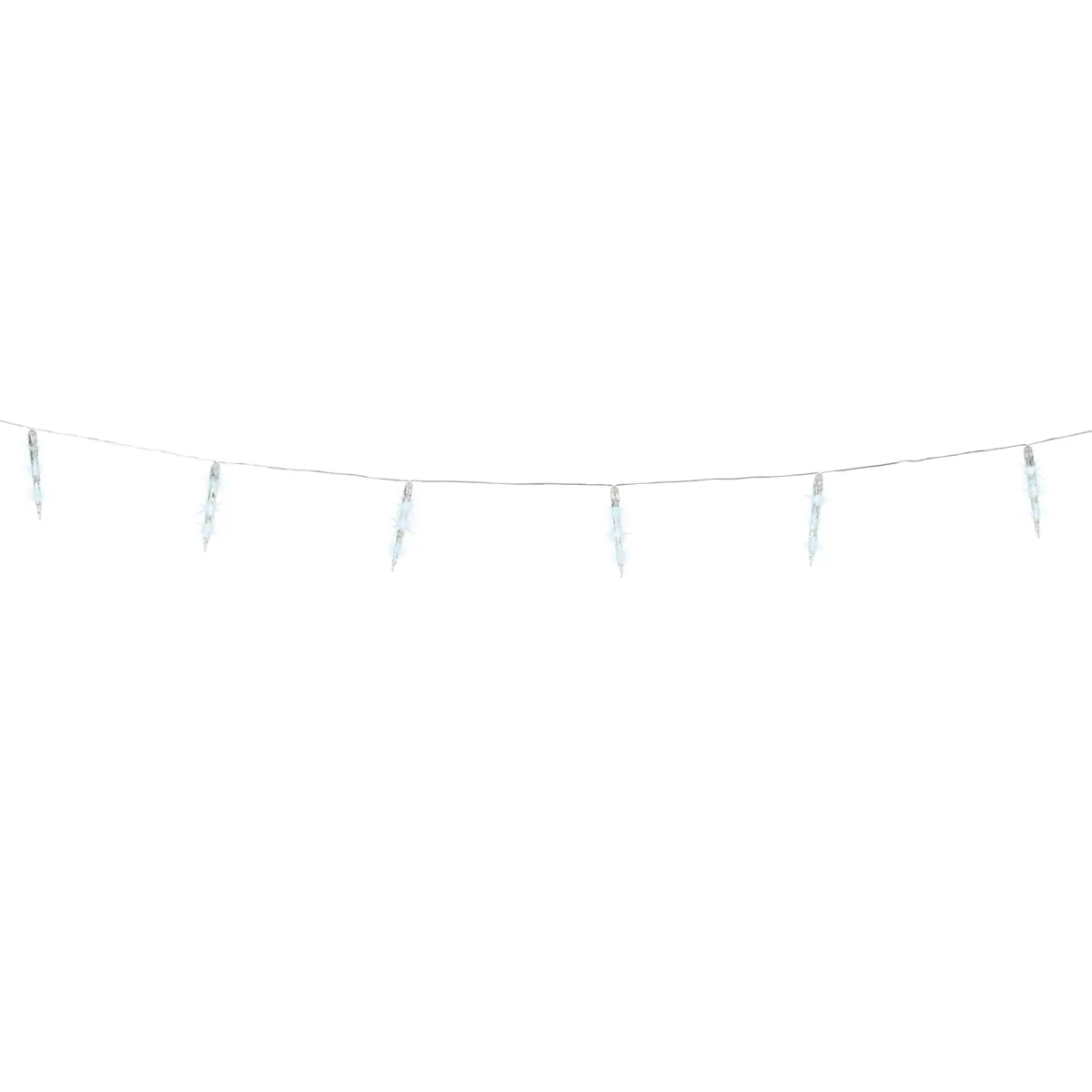 Stalattite luminosa collegabile 2,80 m 8 LED cavo trasparente Ghiaccioli Pro-lights Bianco freddo