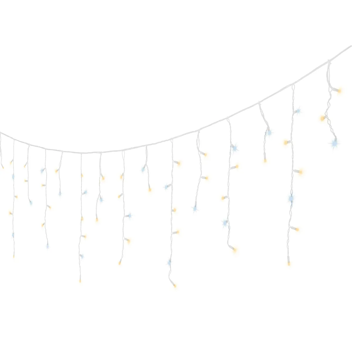 Stalattite luminosa collegabile 3,60 m 96 LED cavo bianco Pro-lights Flash Bianco caldo e freddo