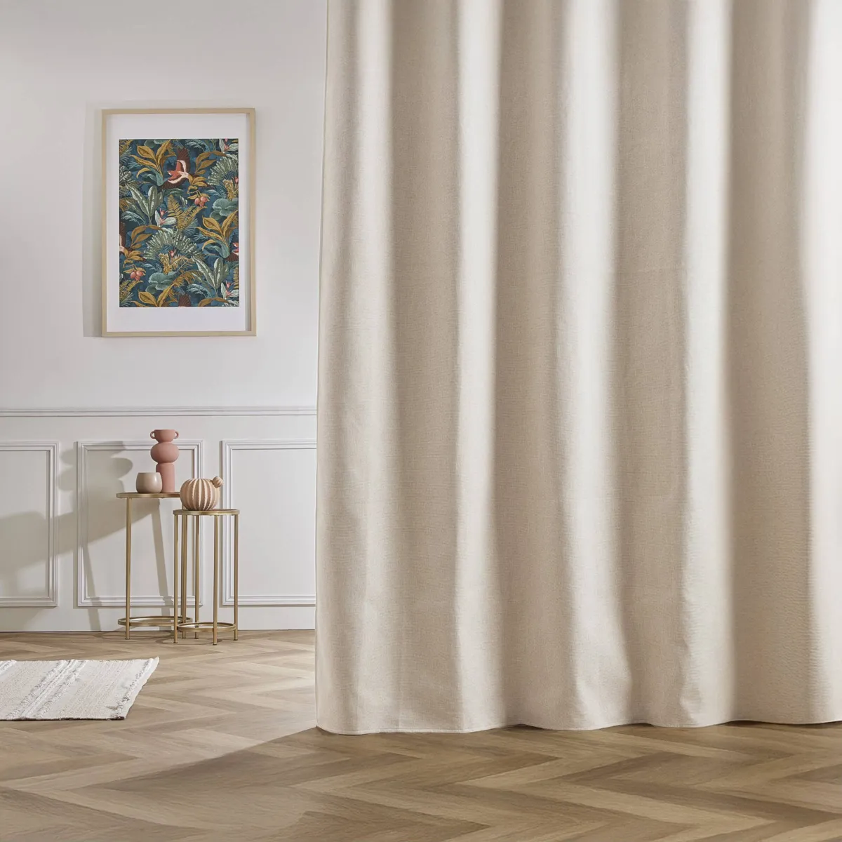 Tenda semi-oscurante Total Blackout passanti nascosti (180 x 260 cm) Ombra Beige sabbia