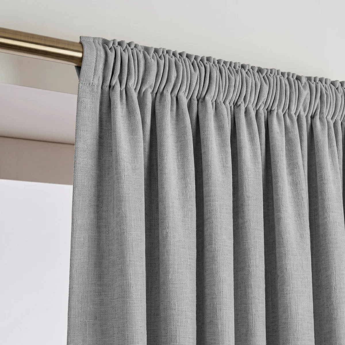 Tenda semi-oscurante Total Blackout passanti nascosti (280 x 240 cm) Ombra Grigio chiaro