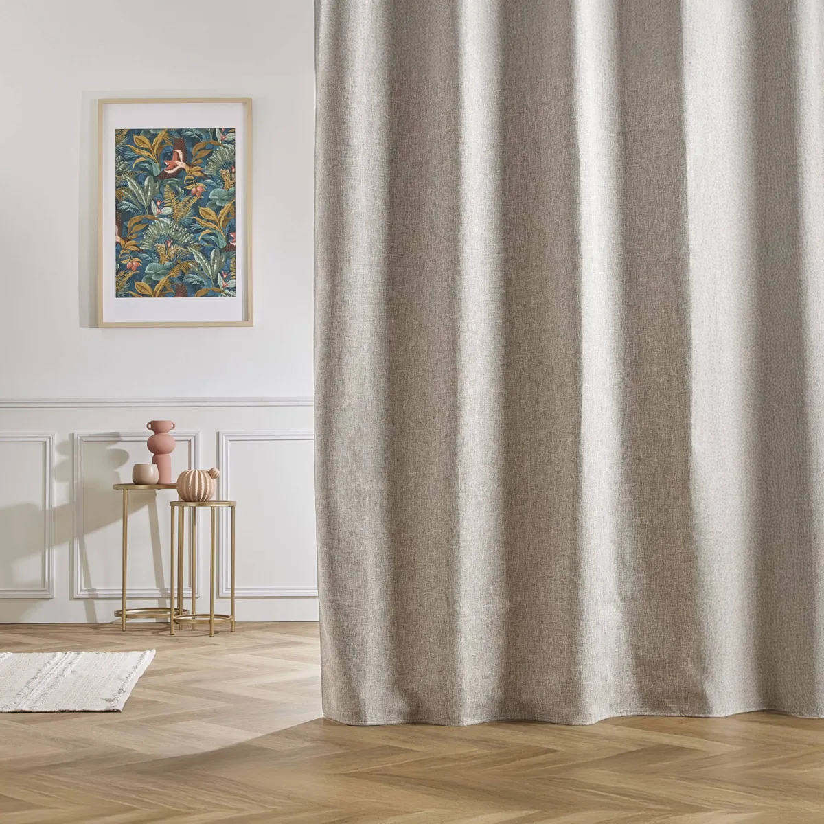 Tenda semi-oscurante Total Blackout passanti nascosti (180 x 260 cm) Ombra Tortora