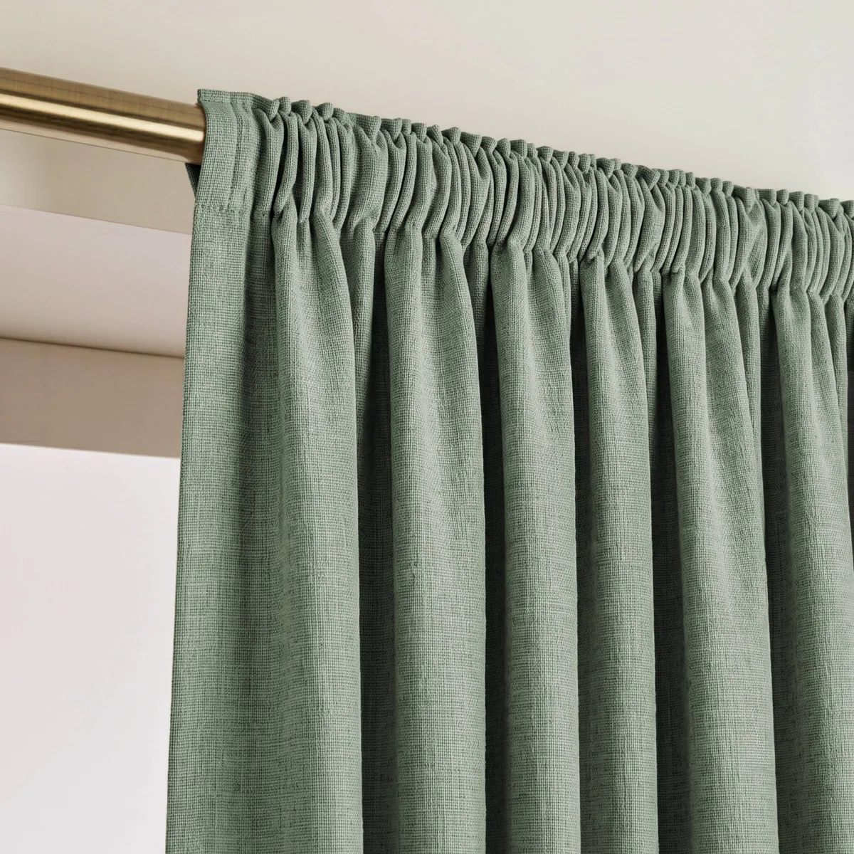 Tenda semi-oscurante Total Blackout passanti nascosti (280 x 240 cm) Ombra Verde eucalipto