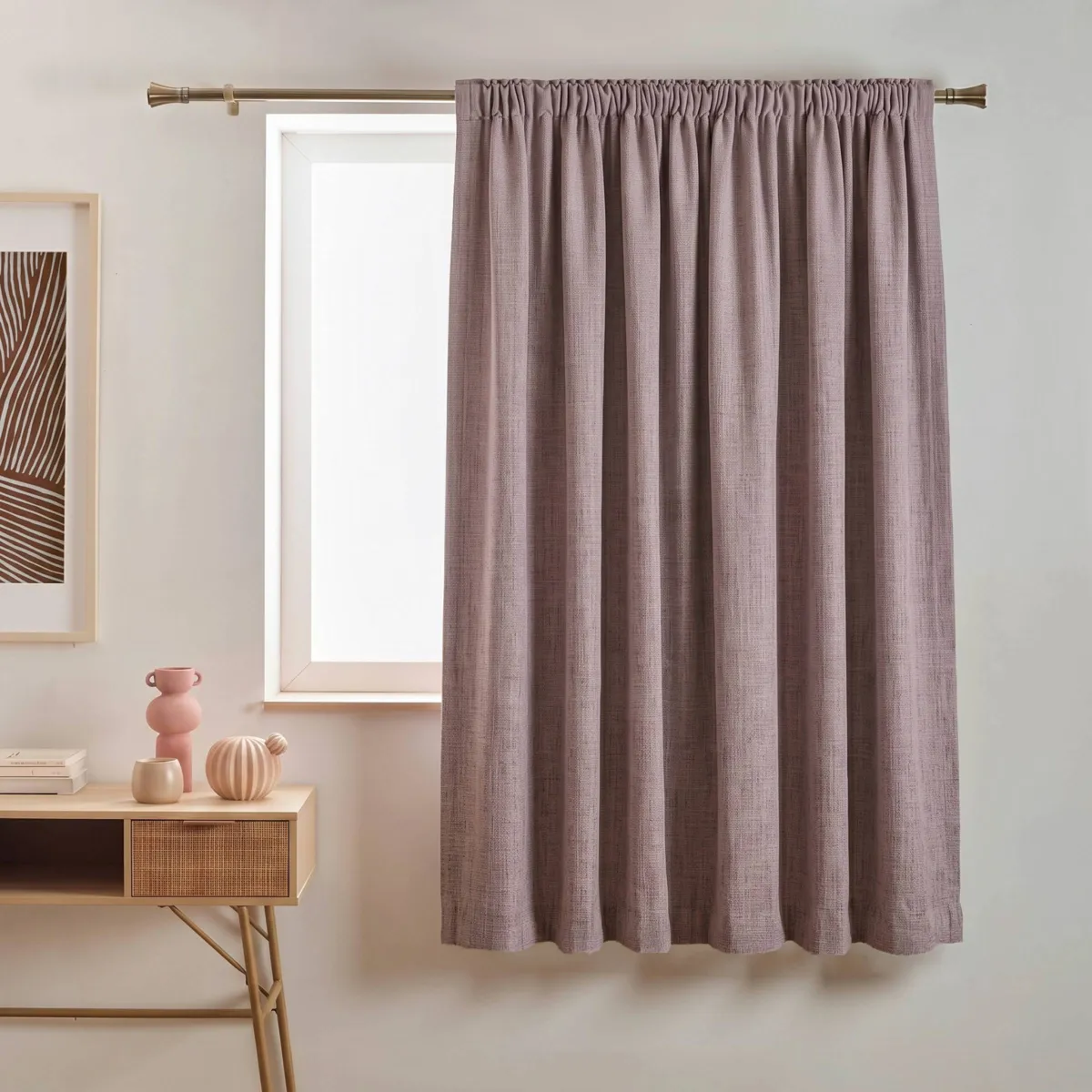 Tenda semi-oscurante Total Blackout passanti nascosti (140 x 240 cm) Ombra Mattone