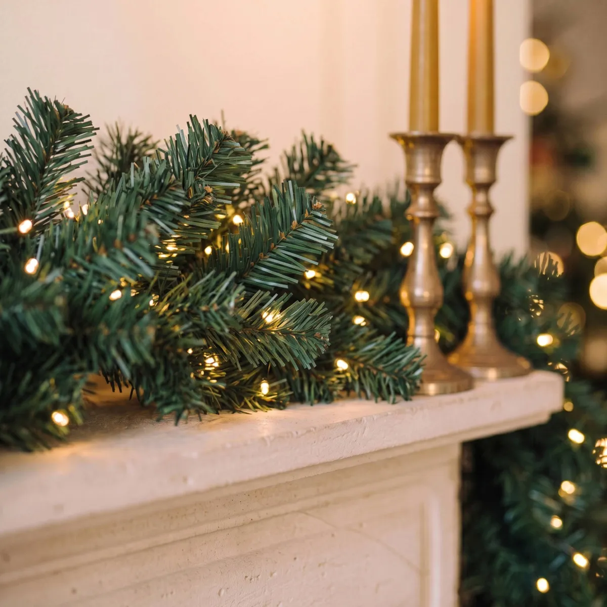Guirnalda luminosa de árbol de Navidad (180 cm - D25) Royal Verde y blanco cálido