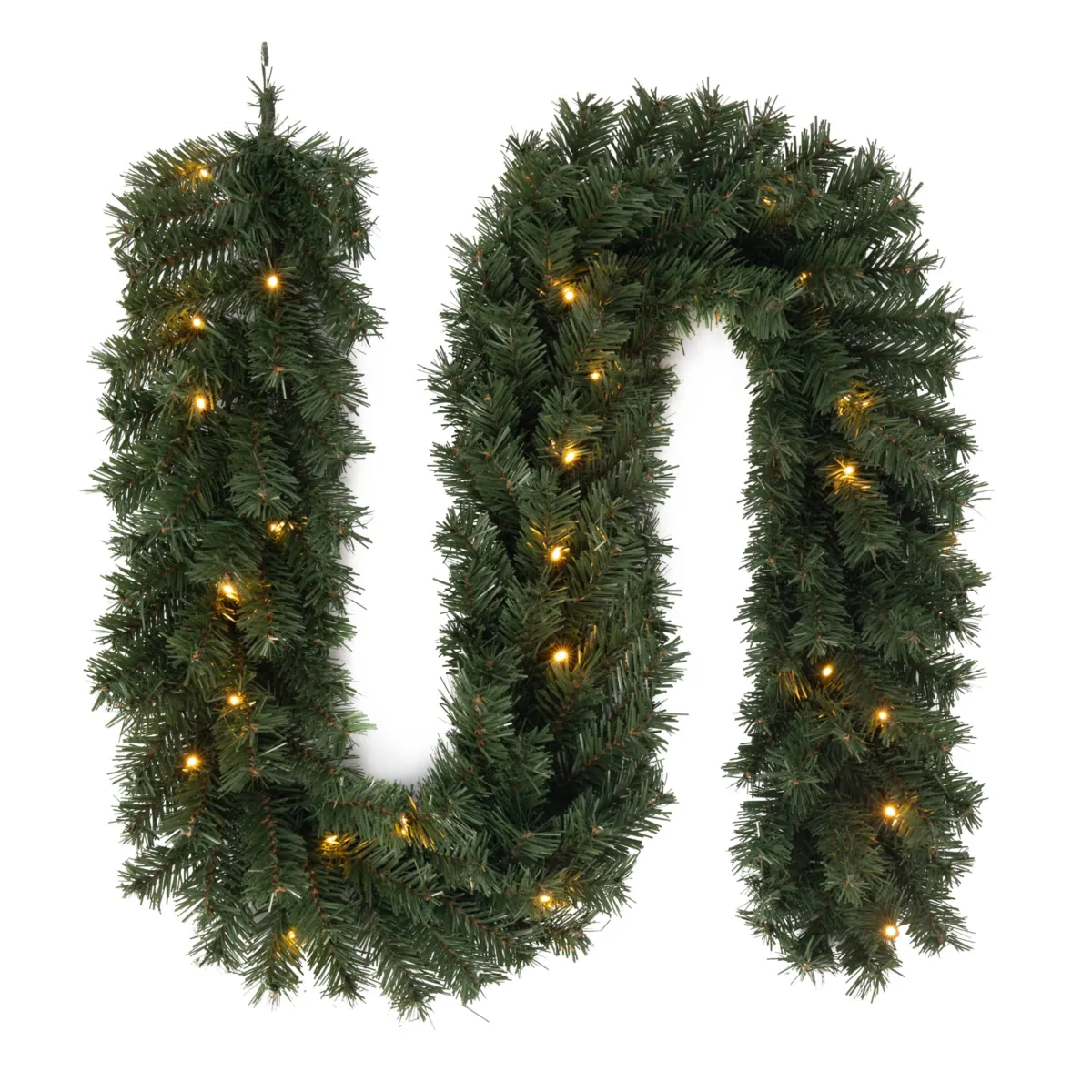 Guirnalda luminosa de árbol de Navidad (180 cm - D25) Royal Verde y blanco cálido